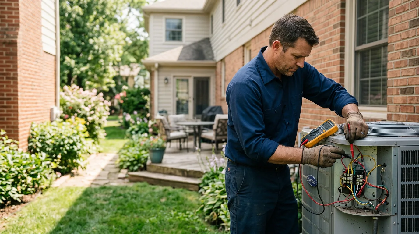 HVAC technician working near Merriam, KS